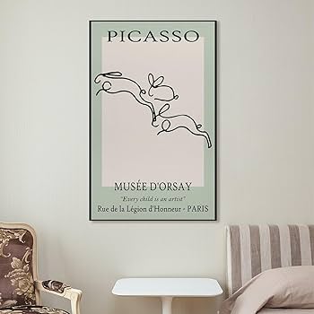 Amazon.co.jp: パブロ・ピカソ ポスター ライン ウサギ ポスター